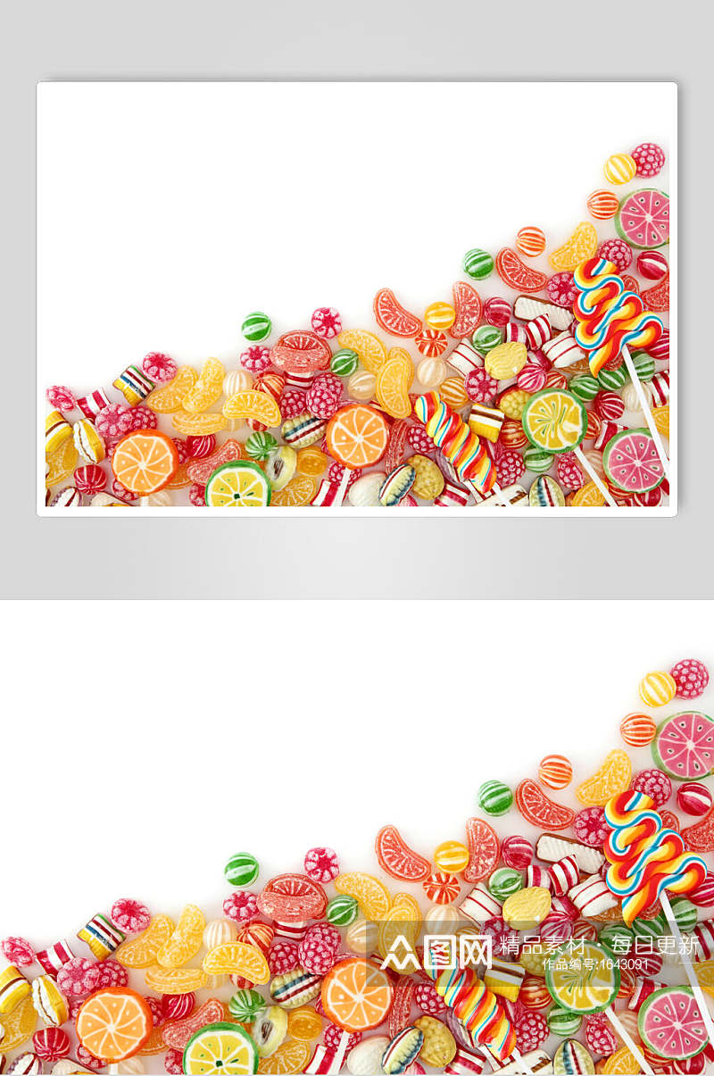 彩色清新零食糖果摄影图素材