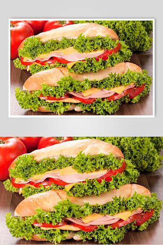 特色芝士蔬菜汉堡高清摄影图