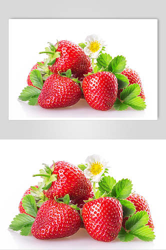 超市草莓超清摄影图