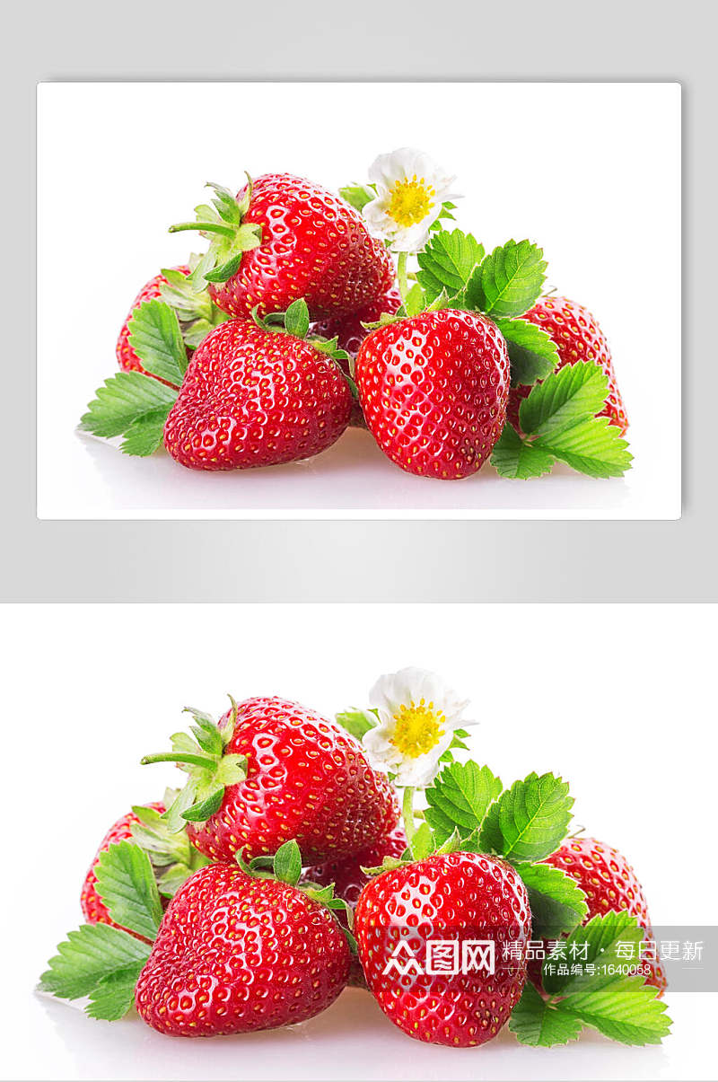 超市草莓超清摄影图素材