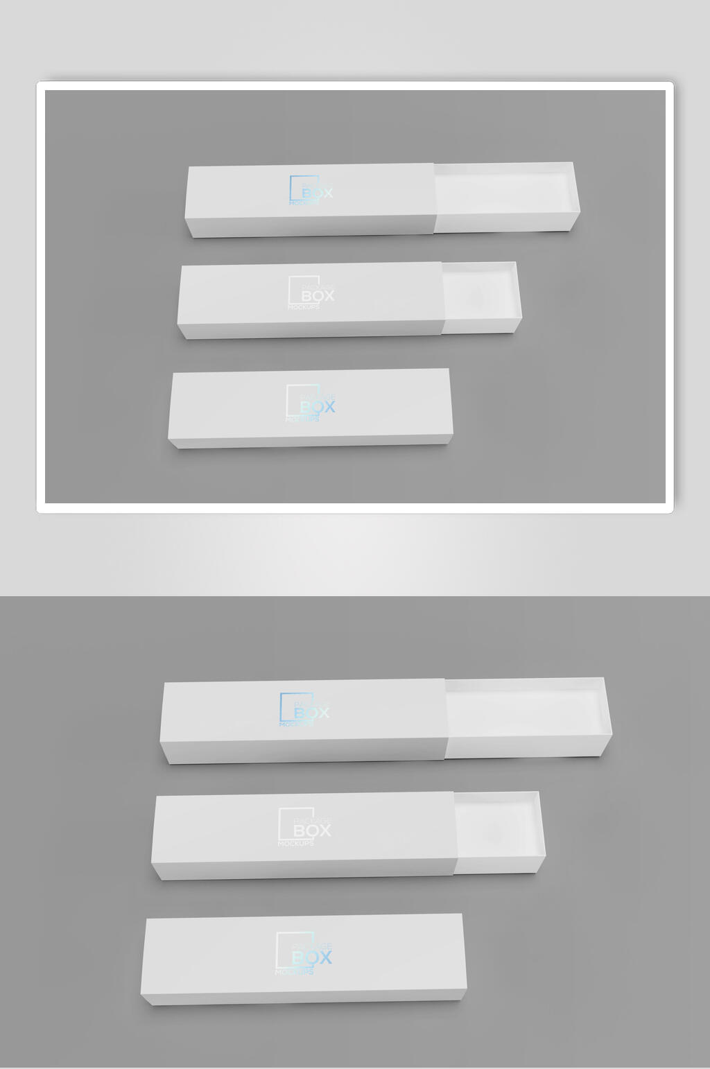 长方形Logo包装样机效果图素材