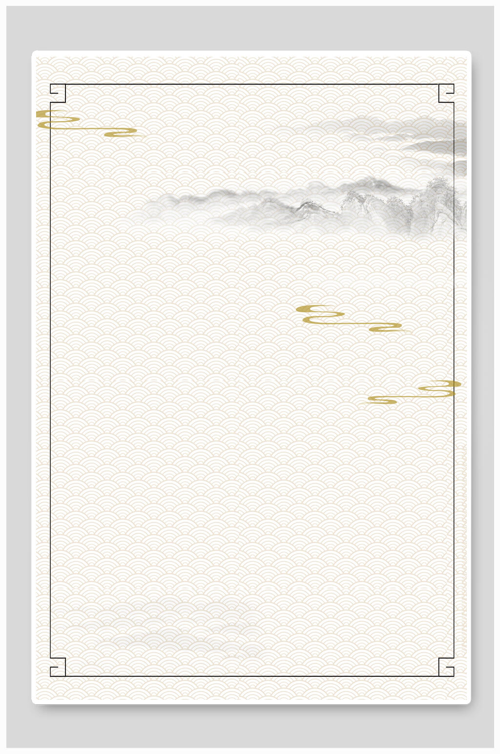 简约水墨中国风山水背景素材素材