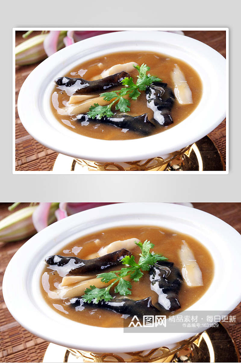 海鲜泰香焖四宝食品高清图片素材