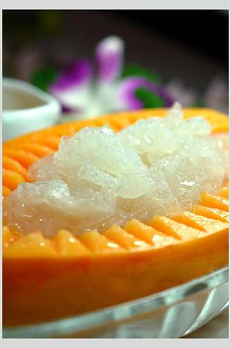 新鲜燕鲍翅木瓜炖雪餐饮美食图片