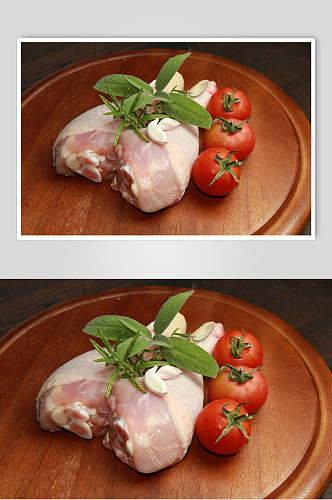 新鲜鸡腿肉食材美食高清图片