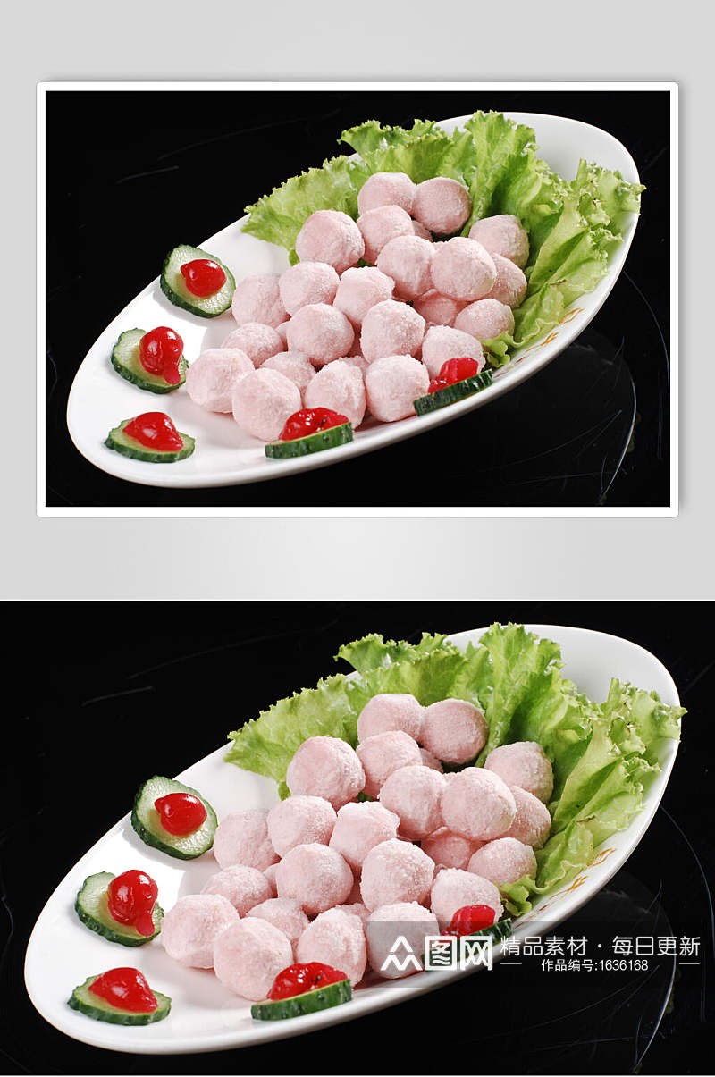 惠发虾丸美食摄影图片素材