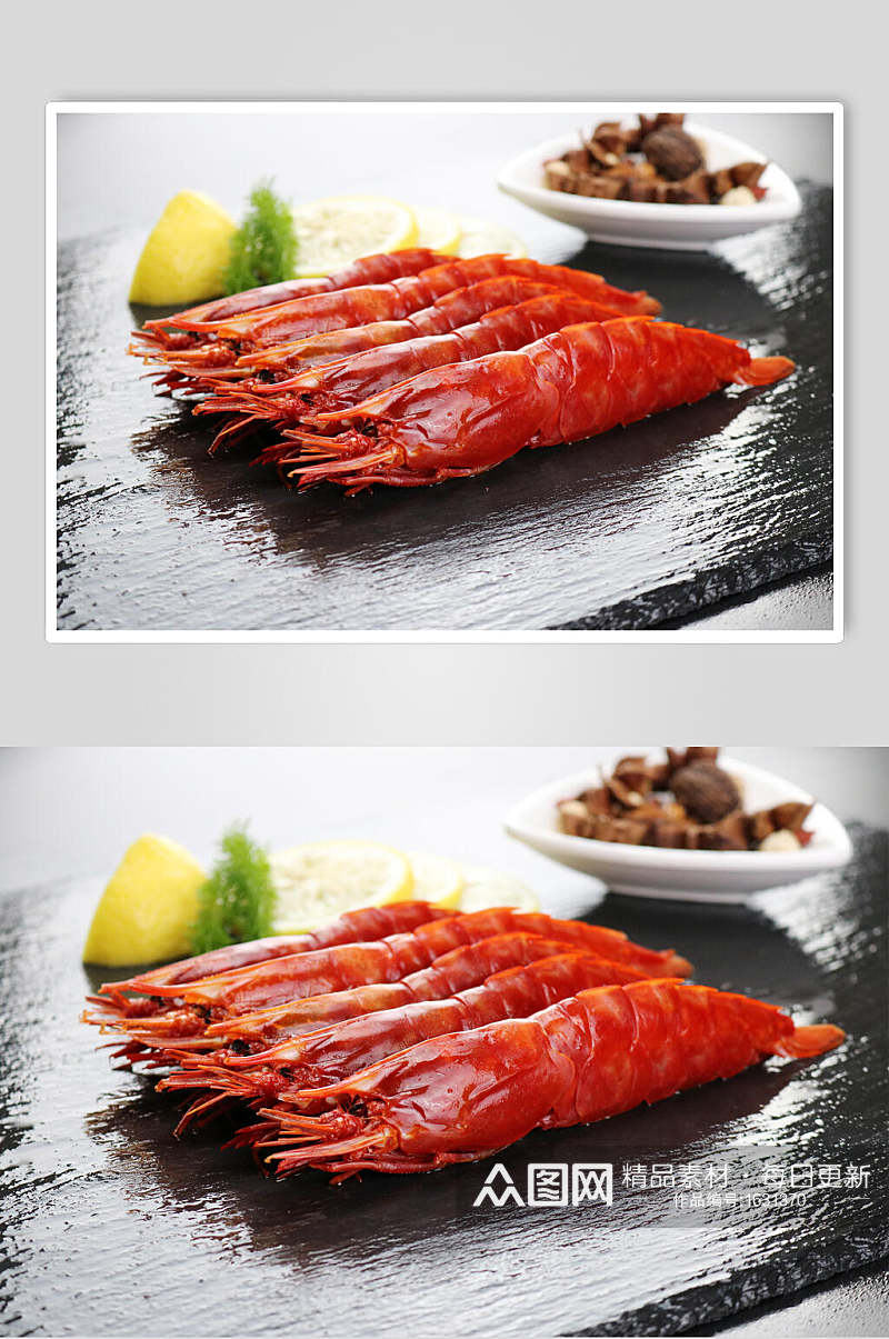 铁板基围虾餐厅美食高清图片素材