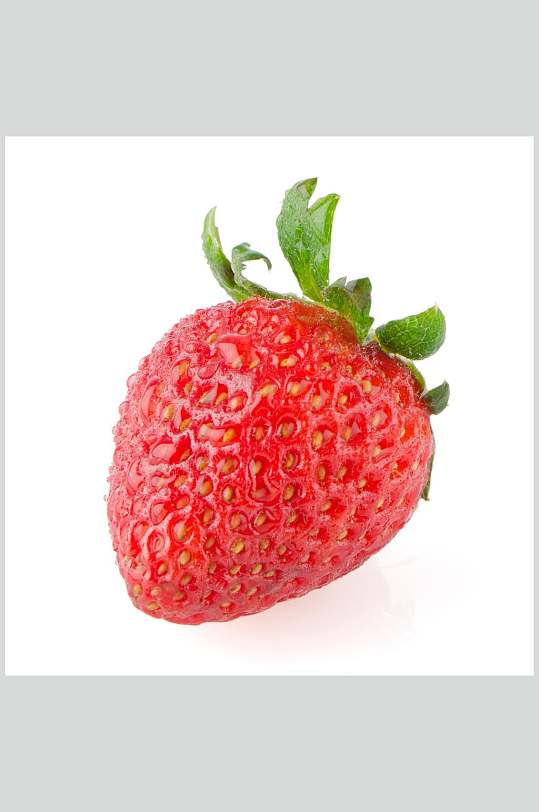 单颗生鲜水果奶油草莓摄影图