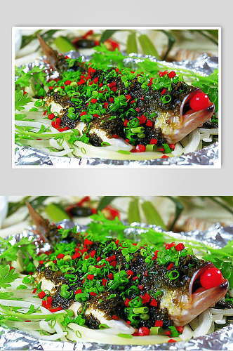 铁板酸菜鲈鱼餐饮美食图片