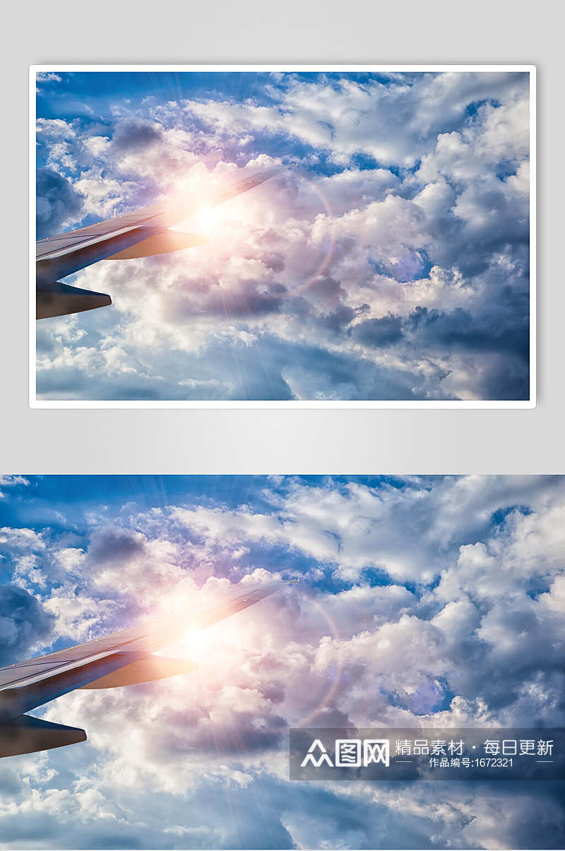 空中旅行中国航空飞机蓝天摄影图素材