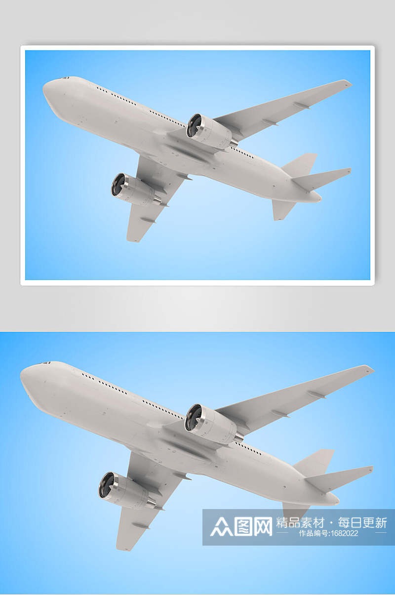客运客机民航飞机翱翔天空的飞机素材