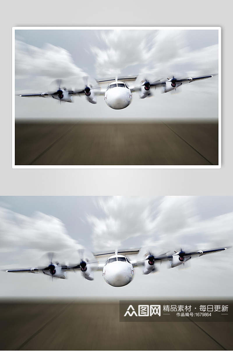急速客运客机民航飞机飞行正面图片素材