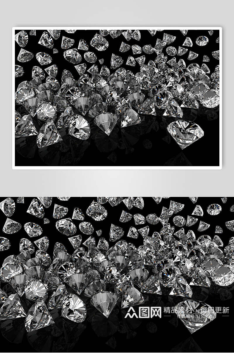 璀璨光辉的钻石钻戒饰品图片素材