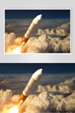 探索卫星航天科技火箭升空摄影图