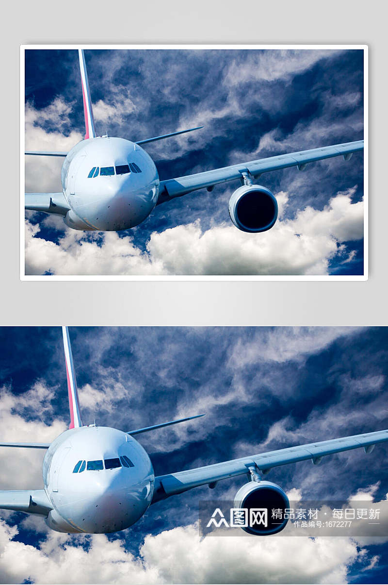 民用飞机民航航空风景摄影图素材