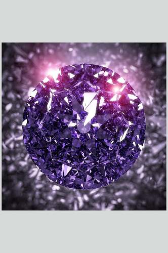 紫色钻石钻戒饰品图片