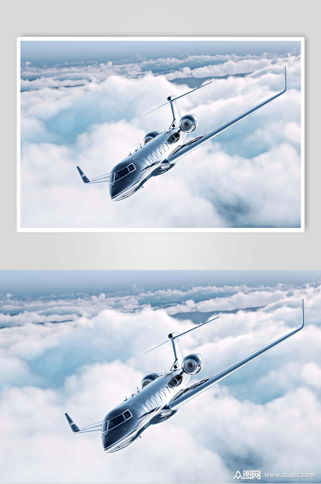 蓝天白云客运客机民航飞机模板下载-编号1672900-众图网