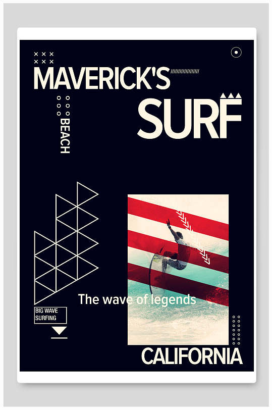 创意国外滑板冲浪海报