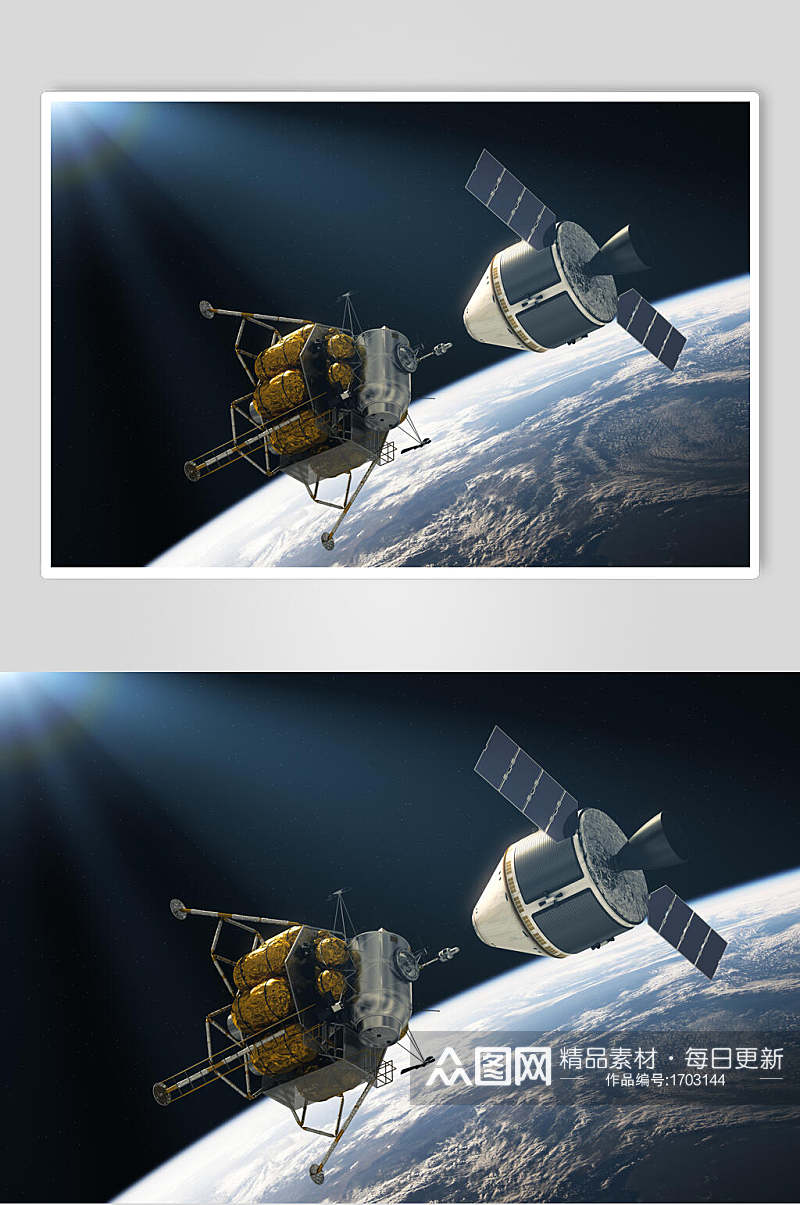 太空空间站航天科技人造卫星摄影图片素材