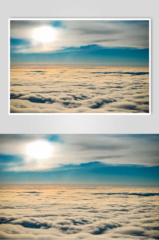 天空层叠的云摄影图