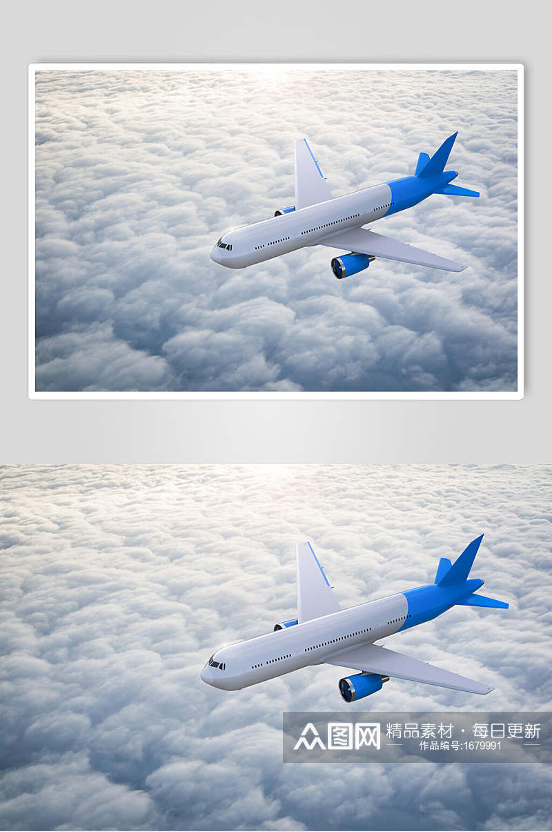 客运客机民航飞机空中飞行图片素材
