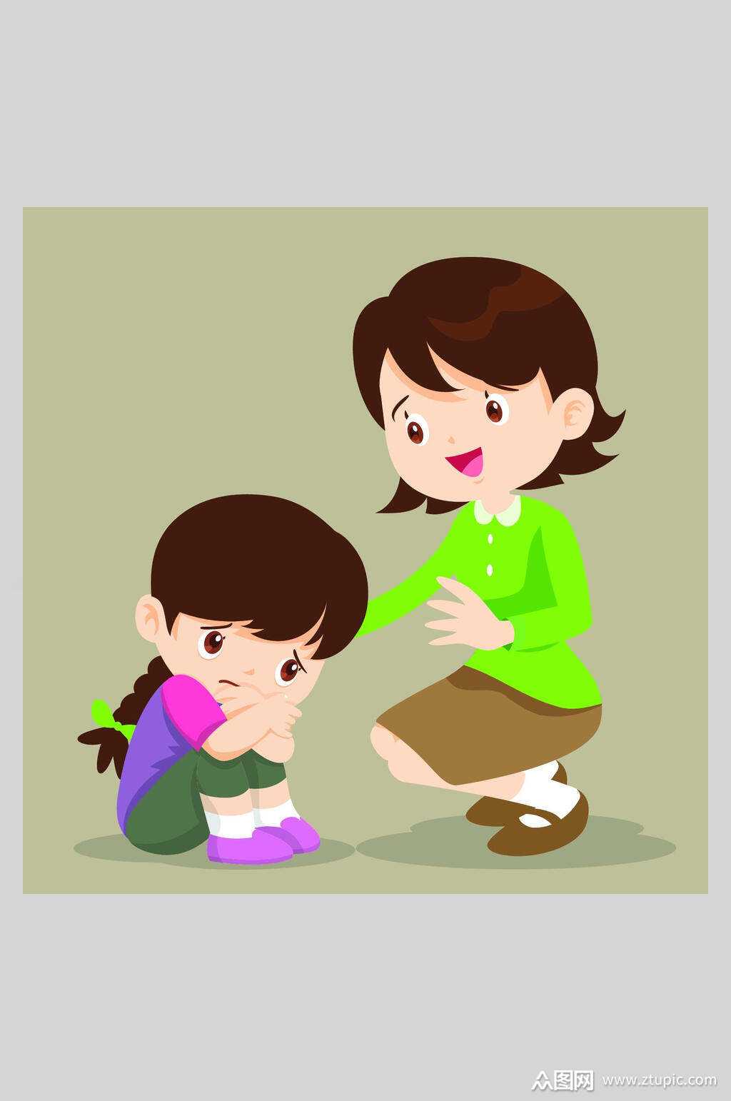 母亲安慰小孩素材素材