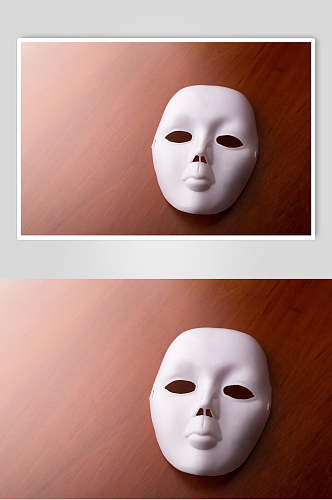 白色简约面具高清图片