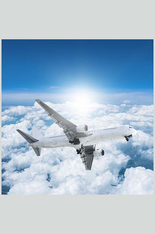 客运客机民航飞机云层之上的飞机摄影视觉
