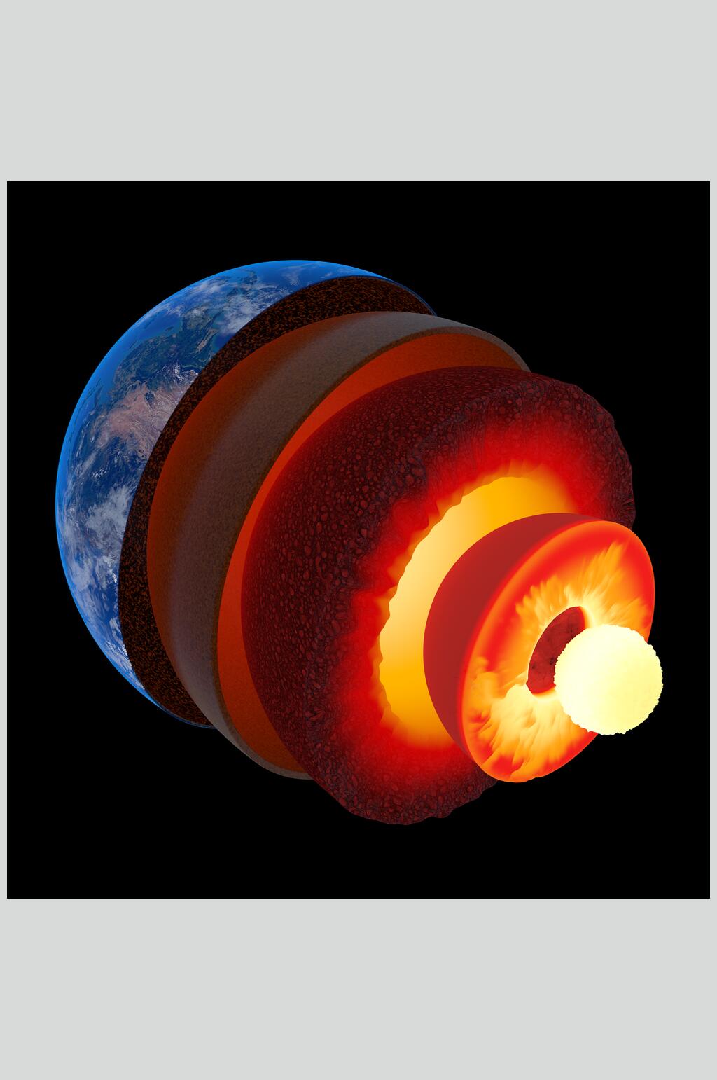 太空星球地球切片摄影视觉图素材