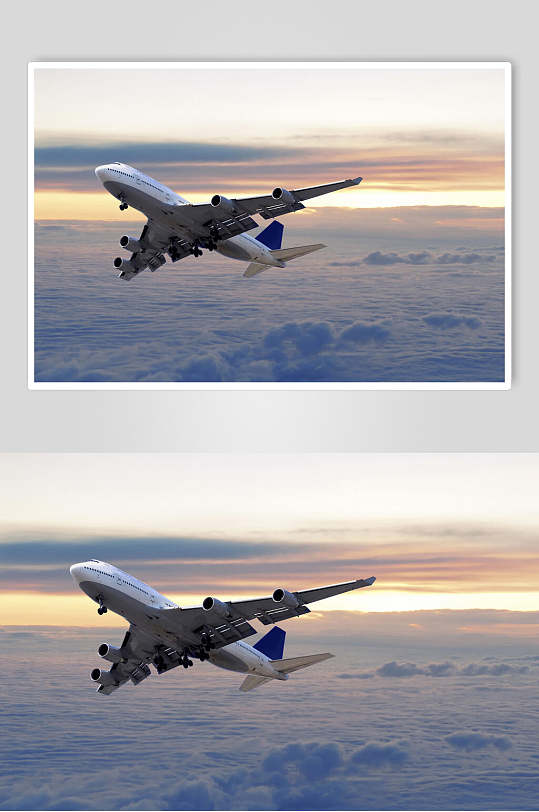 客运客机民航飞机飞行中的飞机摄影图