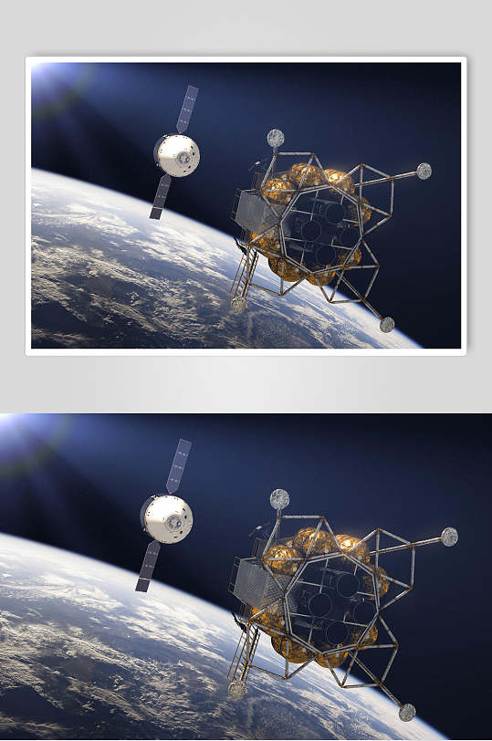 前沿空间站航天科技人造卫星图片