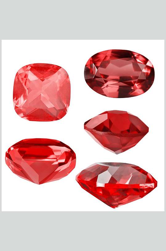红色钻石钻戒饰品图片