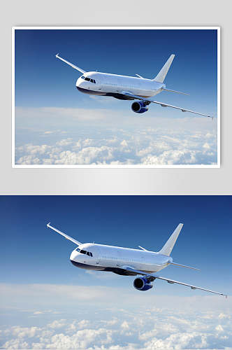 航空中国航空飞机蓝天摄影图