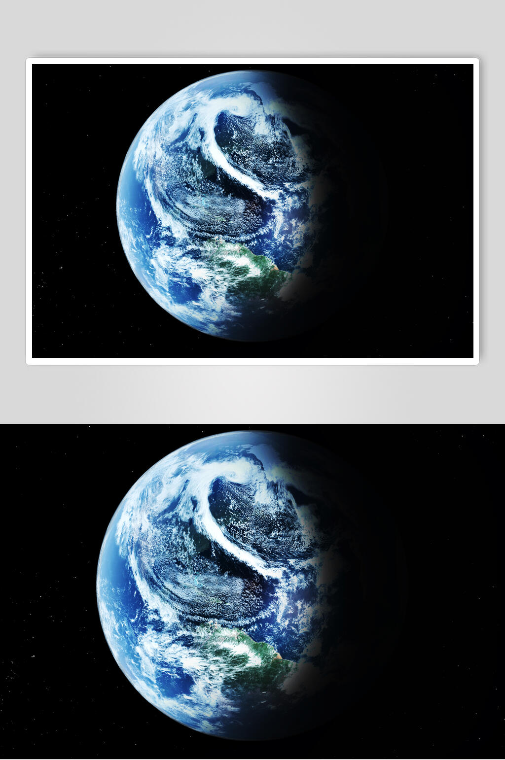 蓝色太空星球高清摄影图片素材