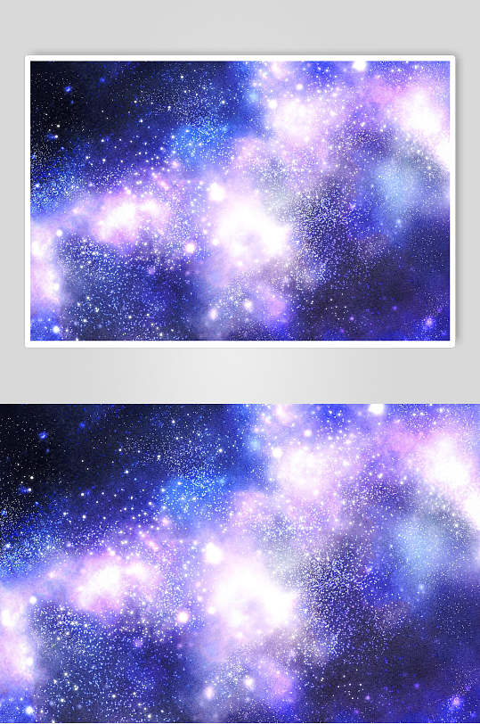 蓝色星空银河系唯美高清图片