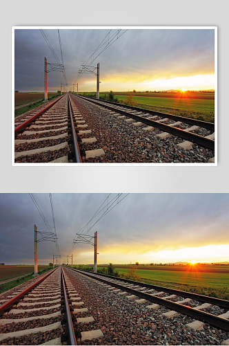 乡间铁路风景高清图片