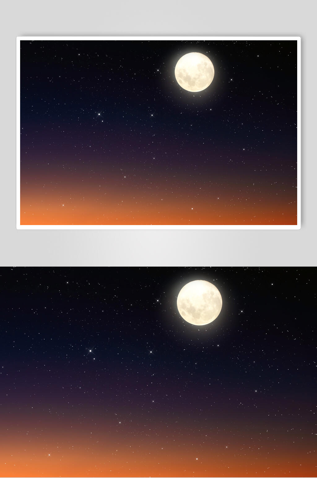 星空月亮星星高清图片素材
