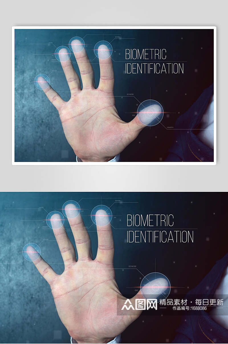 生物识别触控指纸纹密码解锁高清图片素材