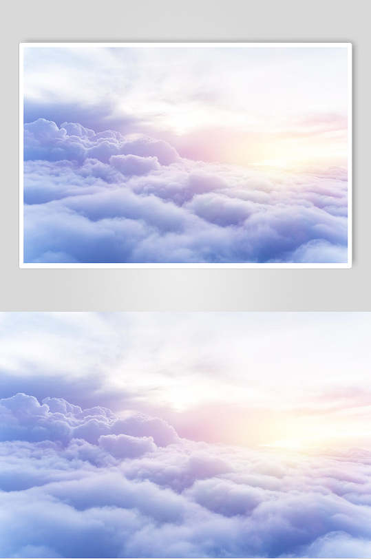 晴空万里天空白云摄影图