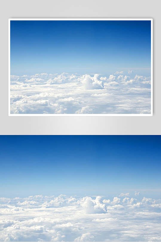 清空万里白云蓝天天空摄影图