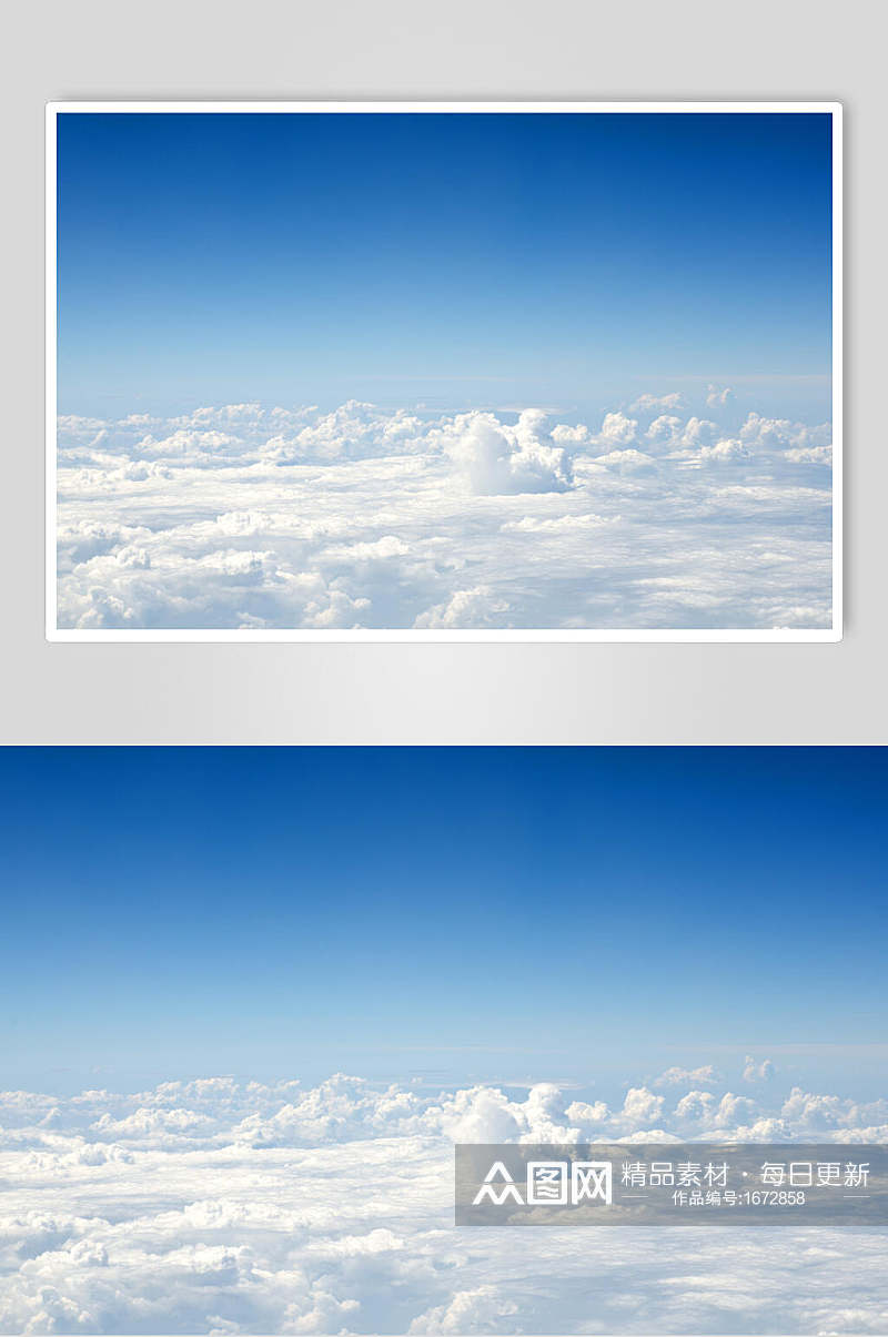 清空万里白云蓝天天空摄影图素材