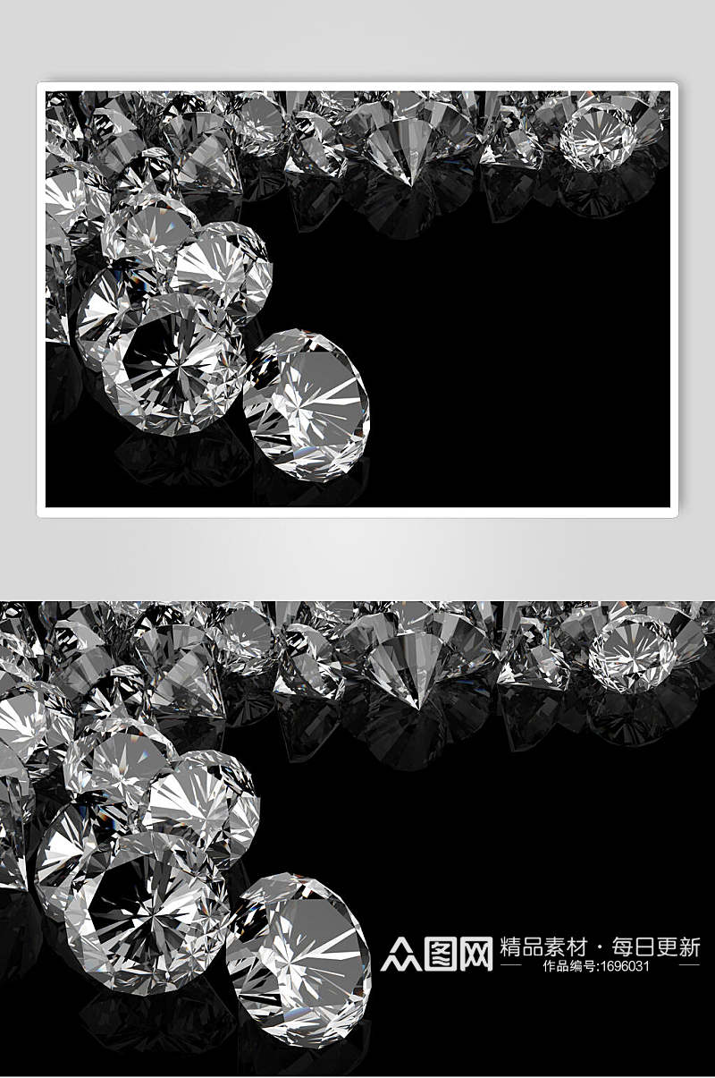 高清璀璨钻石钻戒饰品图片素材