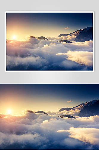 美丽现代风景云层天空摄影图