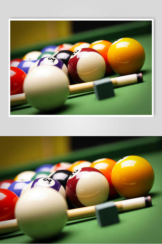 高清近景桌球台球摄影图