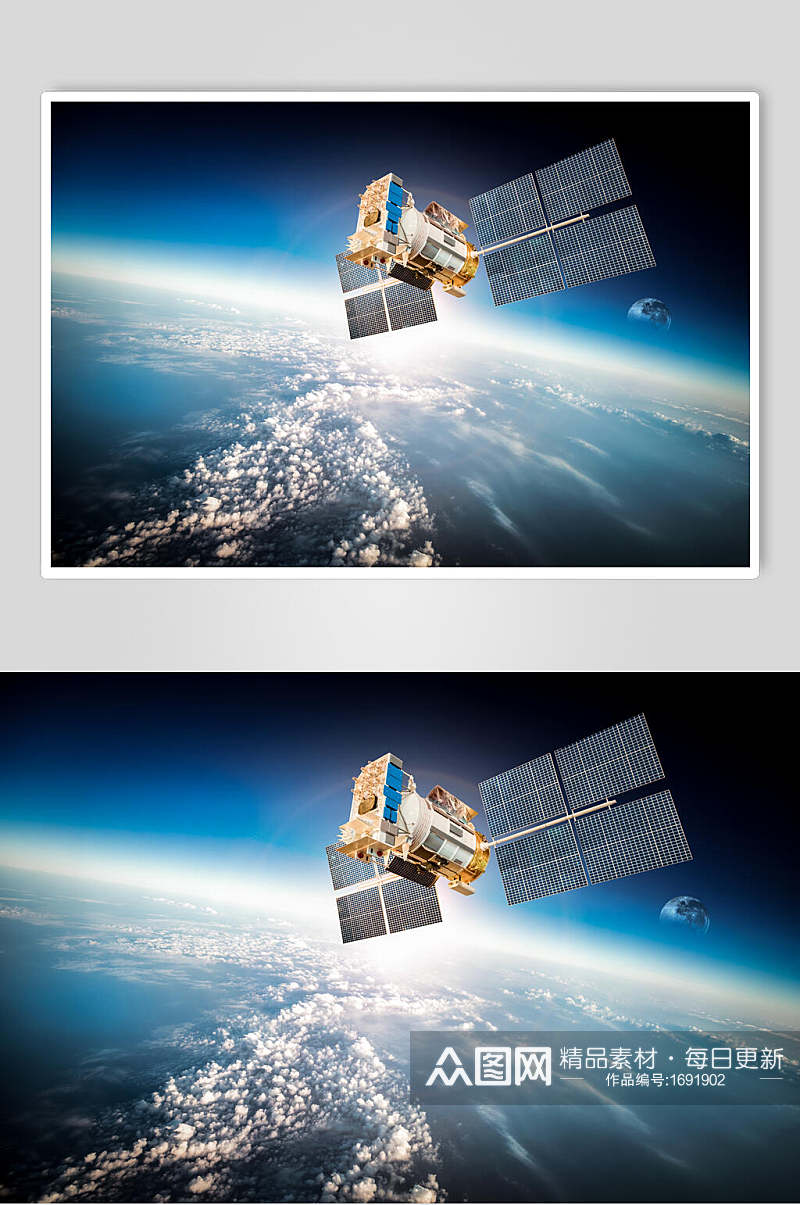 太空空间站航天科技人造卫星图片素材