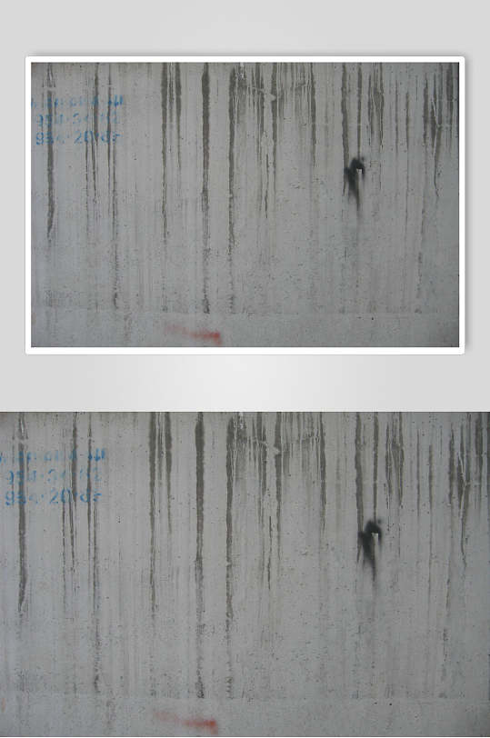 黑色竖条霉斑混凝土墙面摄影素材