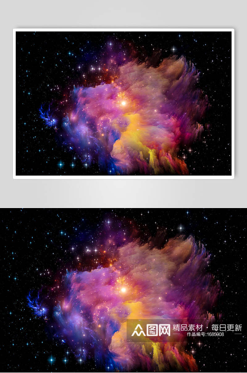 超梦幻星空星云壁纸摄影图素材