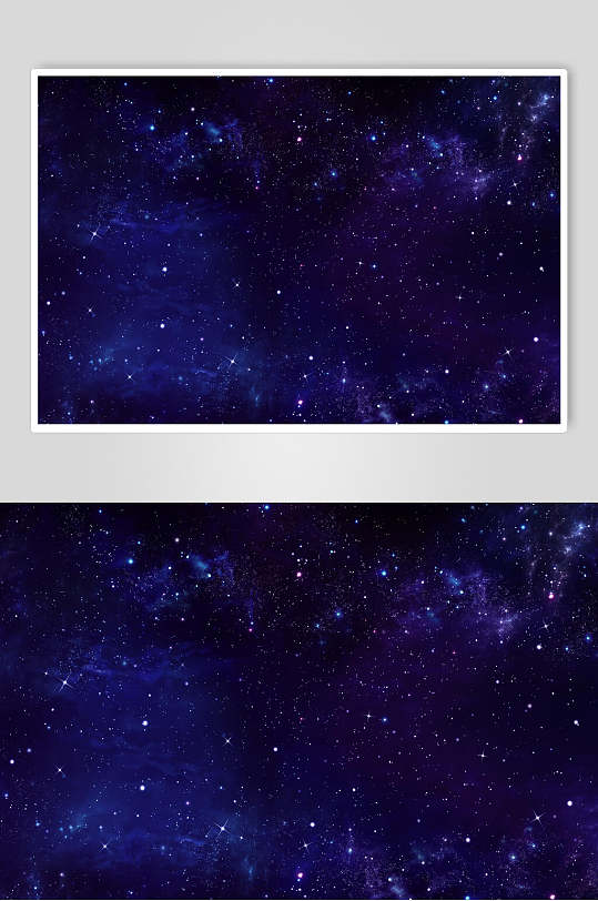 深蓝紫色星空图片
