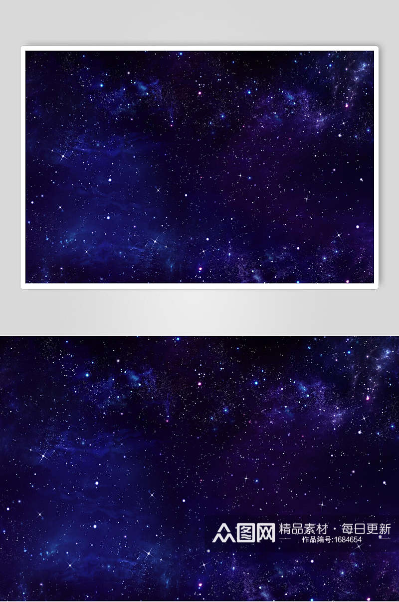 深蓝紫色星空图片素材