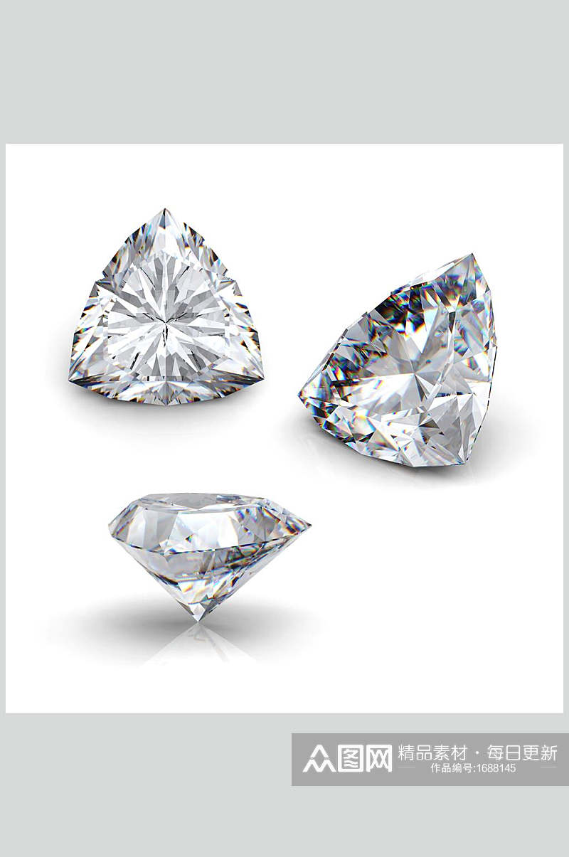 透明钻石钻戒饰品高清图片素材